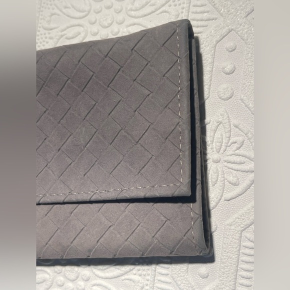 Vintage Leather Gray Travel Jewelry Pouch Roll Bag Made in Italy - Picture 3 of 12